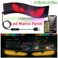 Big SIZE Truck Evil's Eye Light Flexible Display 5V USB Bluetooth APP LED Matrix Pixel Panel DIY Programmable For Car LED Sign