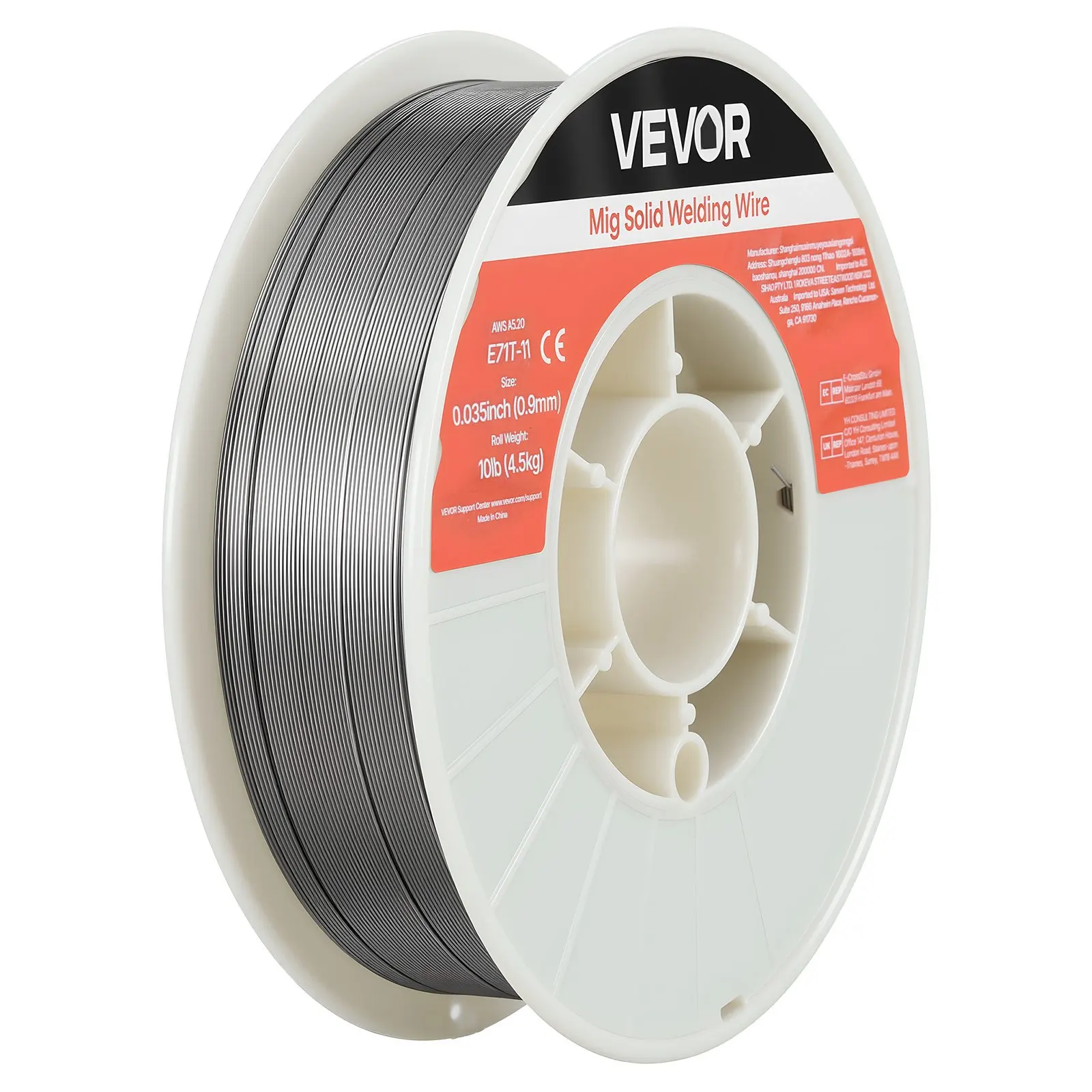 

Сварочная проволока Flux Core MIG, E71T-11, 0,035 дюйма, 10 фунтов, безгазовая, для низкоуглеродистой стали, с низким уровнем разбрызгивания, для сварки в любых положениях