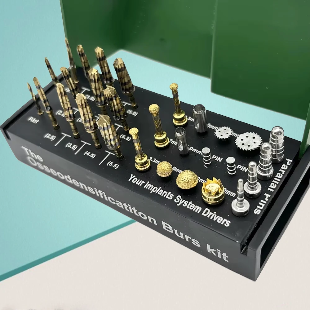 

29Pcs Dental Implant Kit with Osseodensification Burs Bone Cutting Drills Ridge Expansion Tools for Dental Surgery