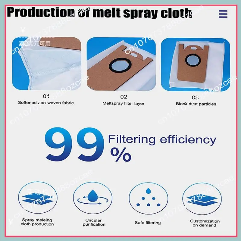 A26P 12 Pcs Dust Bag For Ihome Autovac Nova Ihome Nova Pro/Nova S1 Pro Vacuum Cleaner Accessories Essential Vacuum Accessories