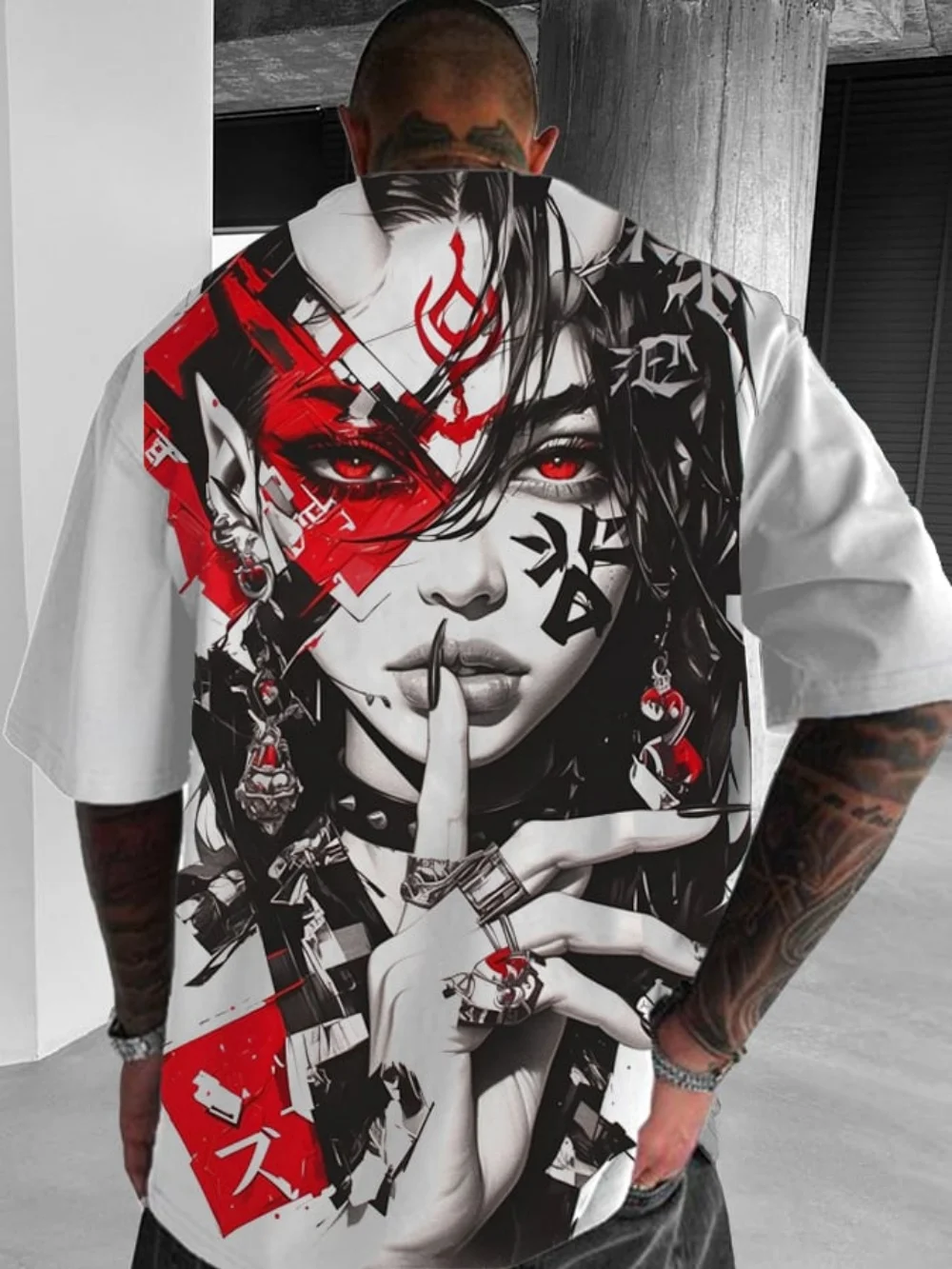 Sommermode für Herren und Damen, 3D-Druck, japanischer Anime-Druck, T-Shirt, lässig, Polyester, Rundhalsausschnitt, lässige Kurzarm-T-Shirts