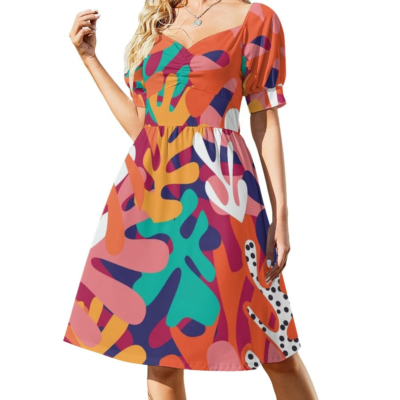 Matisse Pattern 006 Short Sleeved Dress birthday dresses for women ceremony dresses women's summer jumpsuit Dress