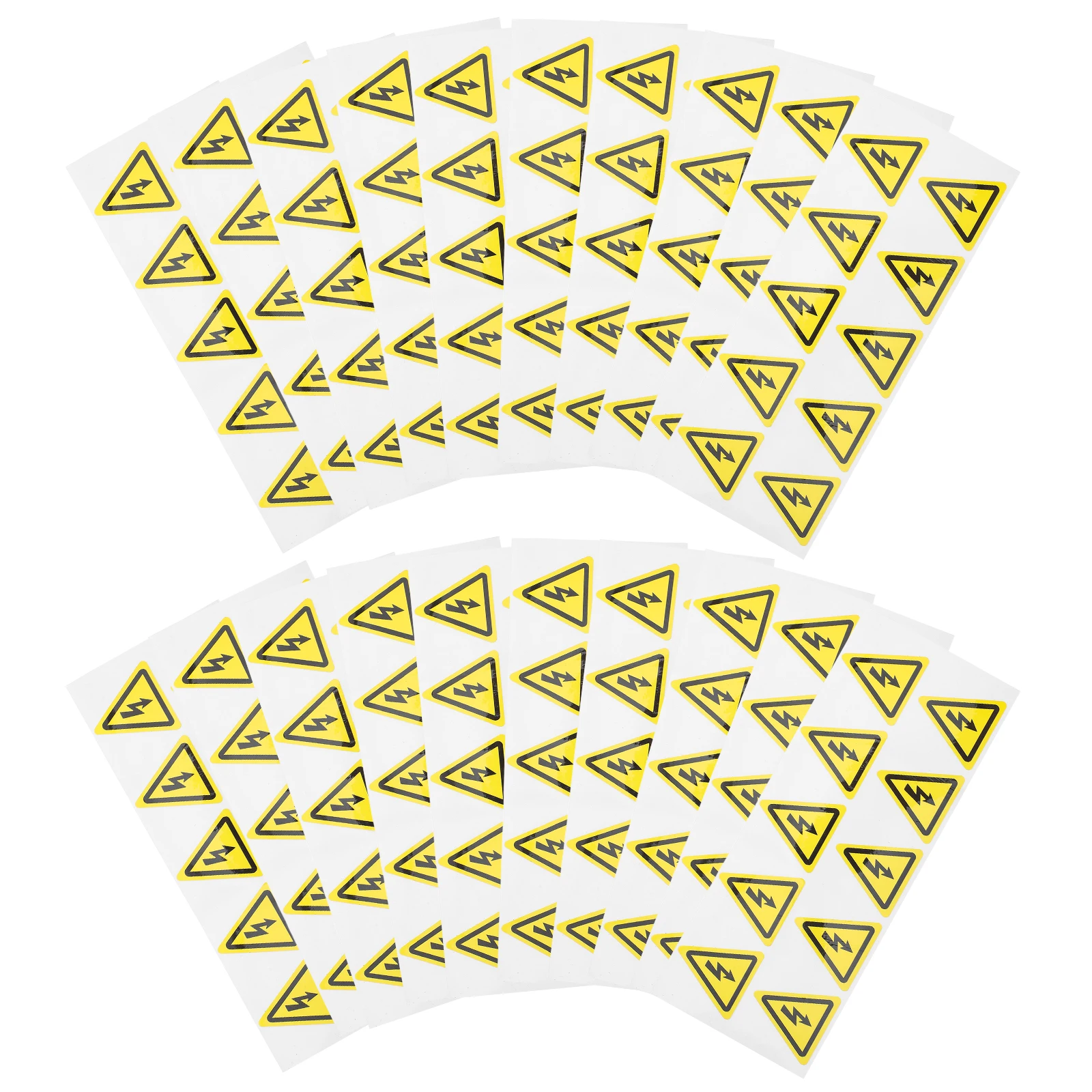 

200 Pcs Electric Warning Labels Electric Danger Labels Warning Decals Adhesive Caution Sticker Bold Yellow Triangle Symbol