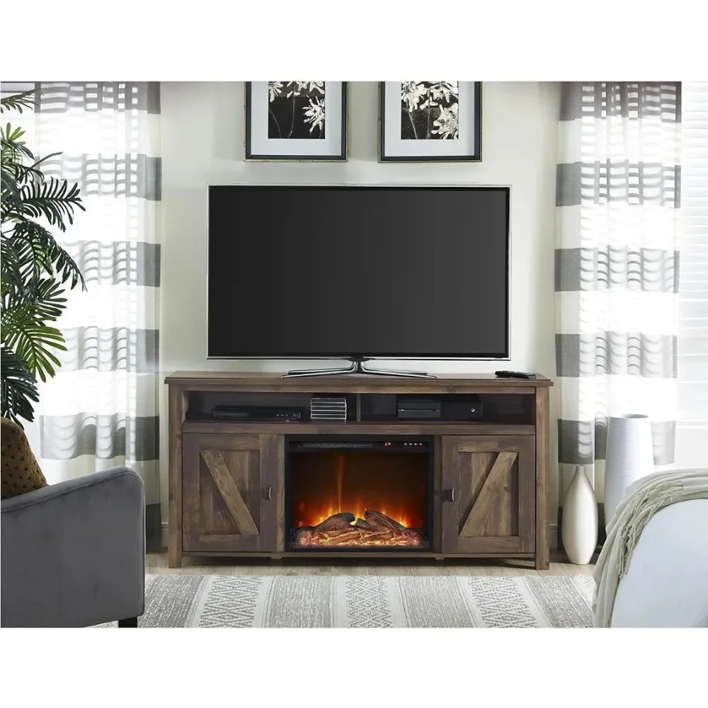 Imagem -06 - Farmington Electric Lareira tv Console para Tvs Fogões Rústicos Aquecimento Decorativo e Ventilações de Resfriamento até 60