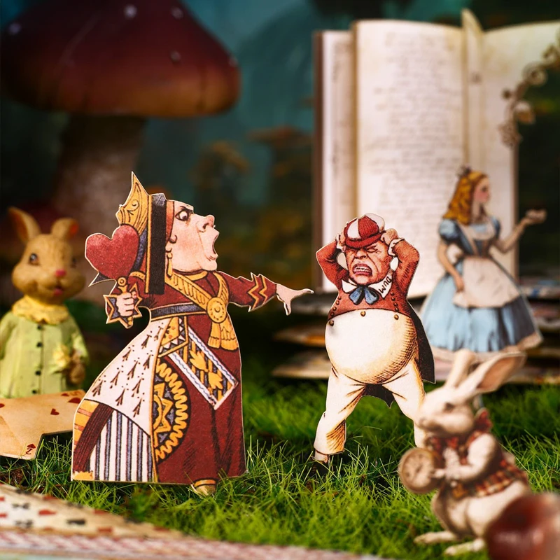 Paquete de Material de tarjeta dura de la serie Alice's Theatre, 4 estilos, 25 unidades/bolsa, manual creativo DIY, funda para teléfono móvil, Material para libro de imágenes