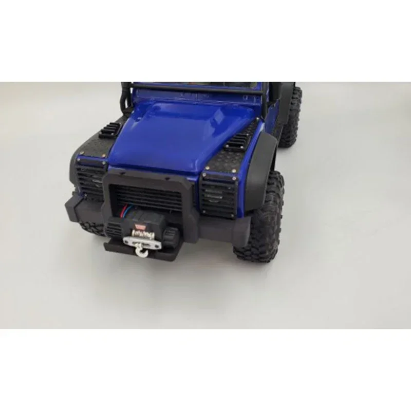 Amortecedor dianteiro modificado com guincho elétrico, TRX4M Escalada carro, 1/18 RC Crawler carro, Traxxas, Defender D90 D110, Upgrade