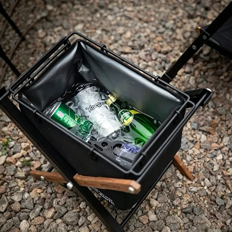 1Unit IGT Ice Bucket Camping Table Incubator Refrigerated Picnic Iced Drink Ice Bag Water Storage Insulation Bag Foldable