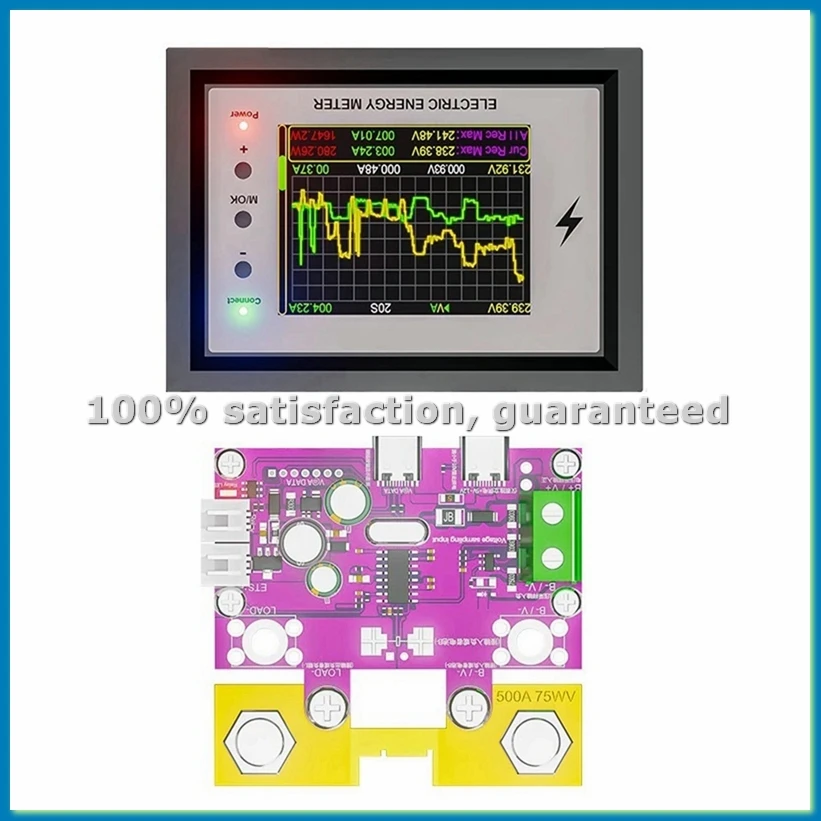 

Тестер емкости аккумуляторов DC 0-420В Tuya WiFi с цифровым дисплеем, измеритель напряжения, тока и кулонов, монитор литиевых батарей 500A-ABHG