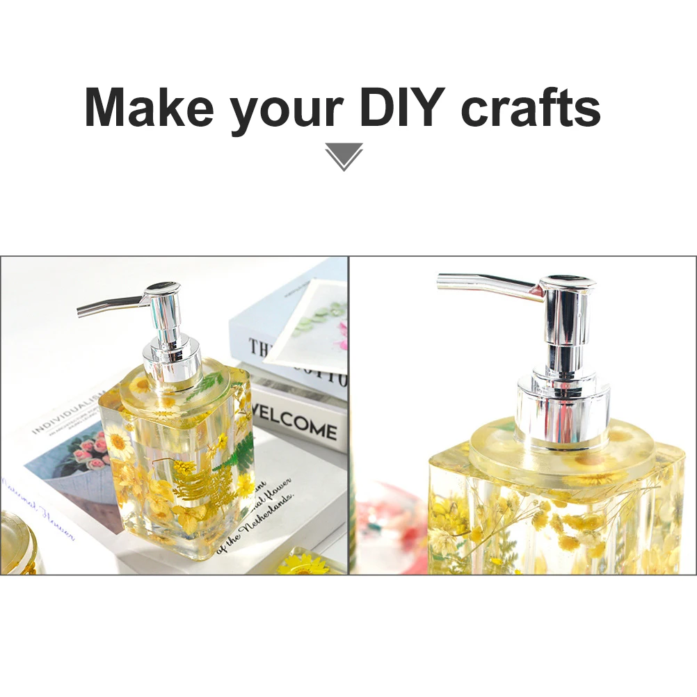 1 set 1 Set Silicone Diy Storage Mold Square Hand Bottle Mould Reusable Dispensing Mold Kit For Crystal Epoxy Perfume Sub Bottle