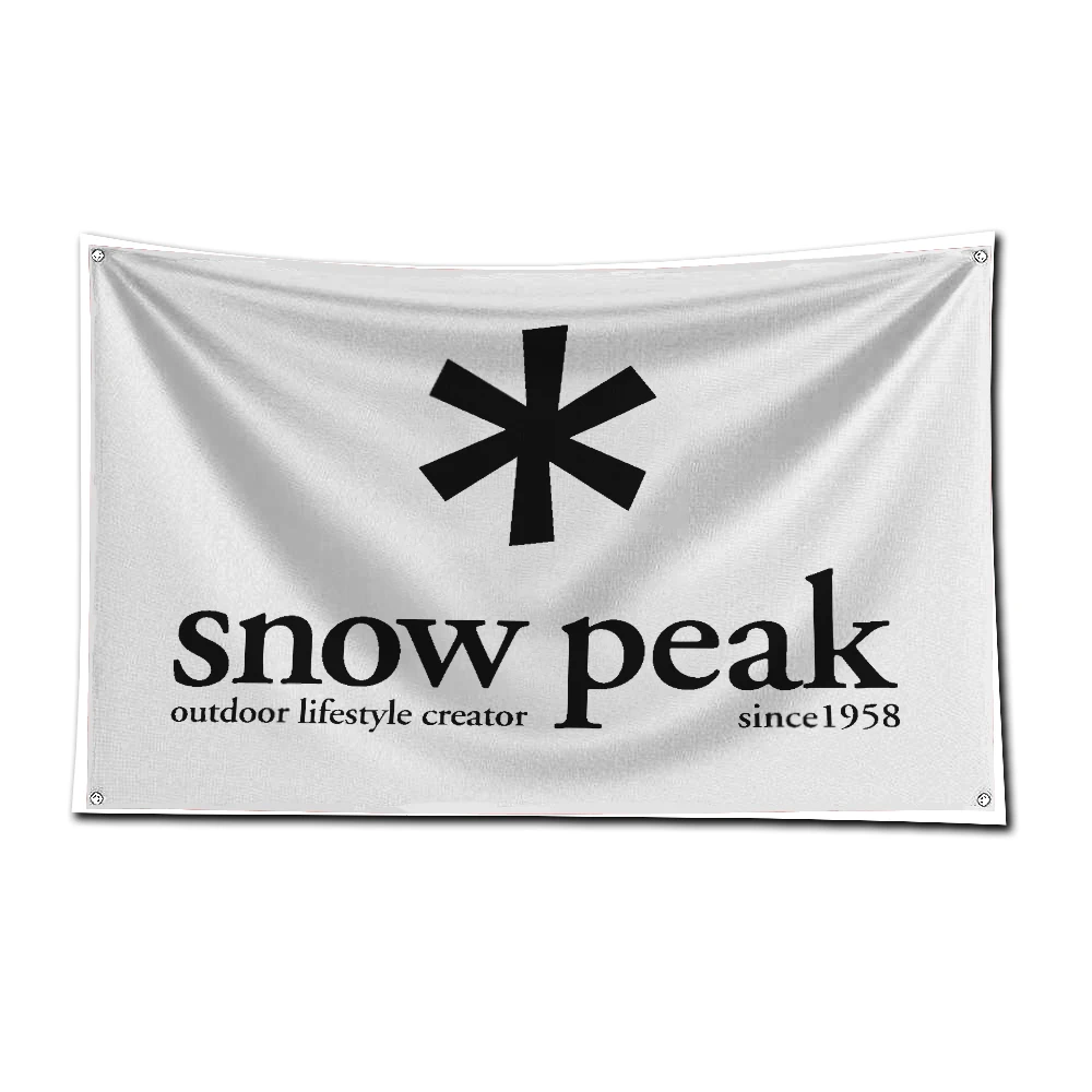 3x5 Ft Snows Peaks Flag Polyester Digital Printing Banner for Garage Wall Art Out Door Decoration With Brass Grommets