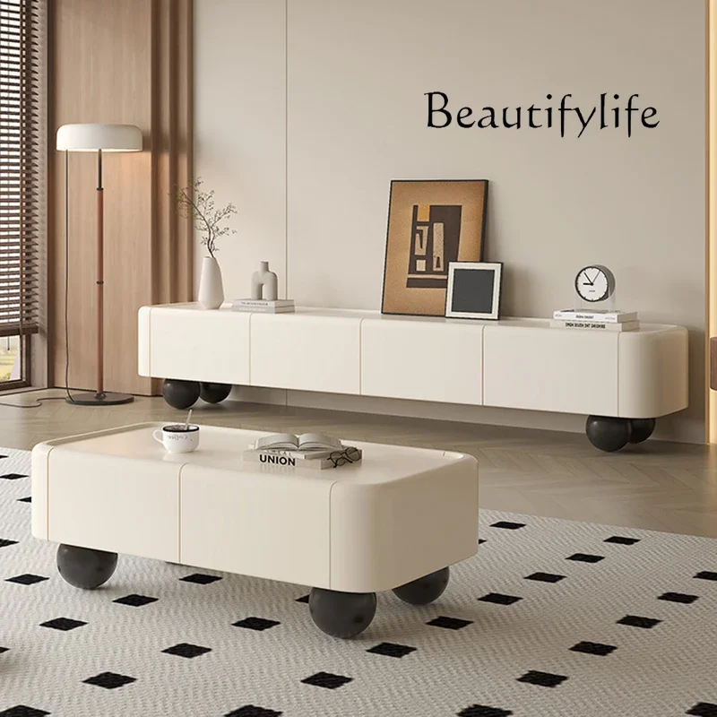 

DA Storage Mobile Tv Table Organizer Universal Living Room Drawers Designer White Tv Stands Luxury Muebles Chinese Style Furnitu