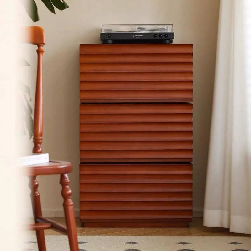 

Vintage solid wood module bedside table, multi-function TV, rotatable chest of drawers, multi-function storage storage