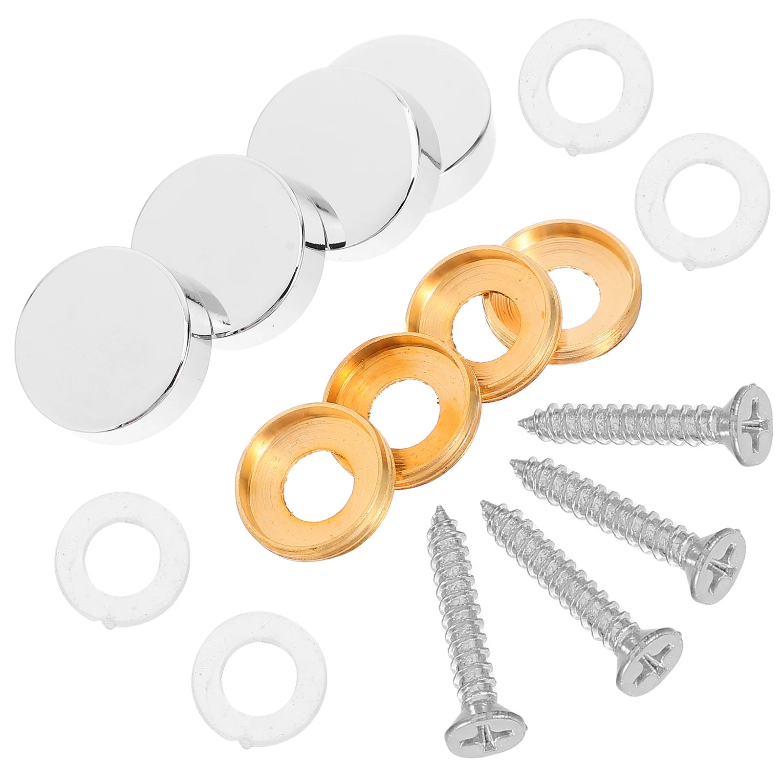 

24Sets Mirror Screw Caps Solid Copper Decorative Screws for Cabinet Mirror Fixing Fasteners Furniture Construction Hardware