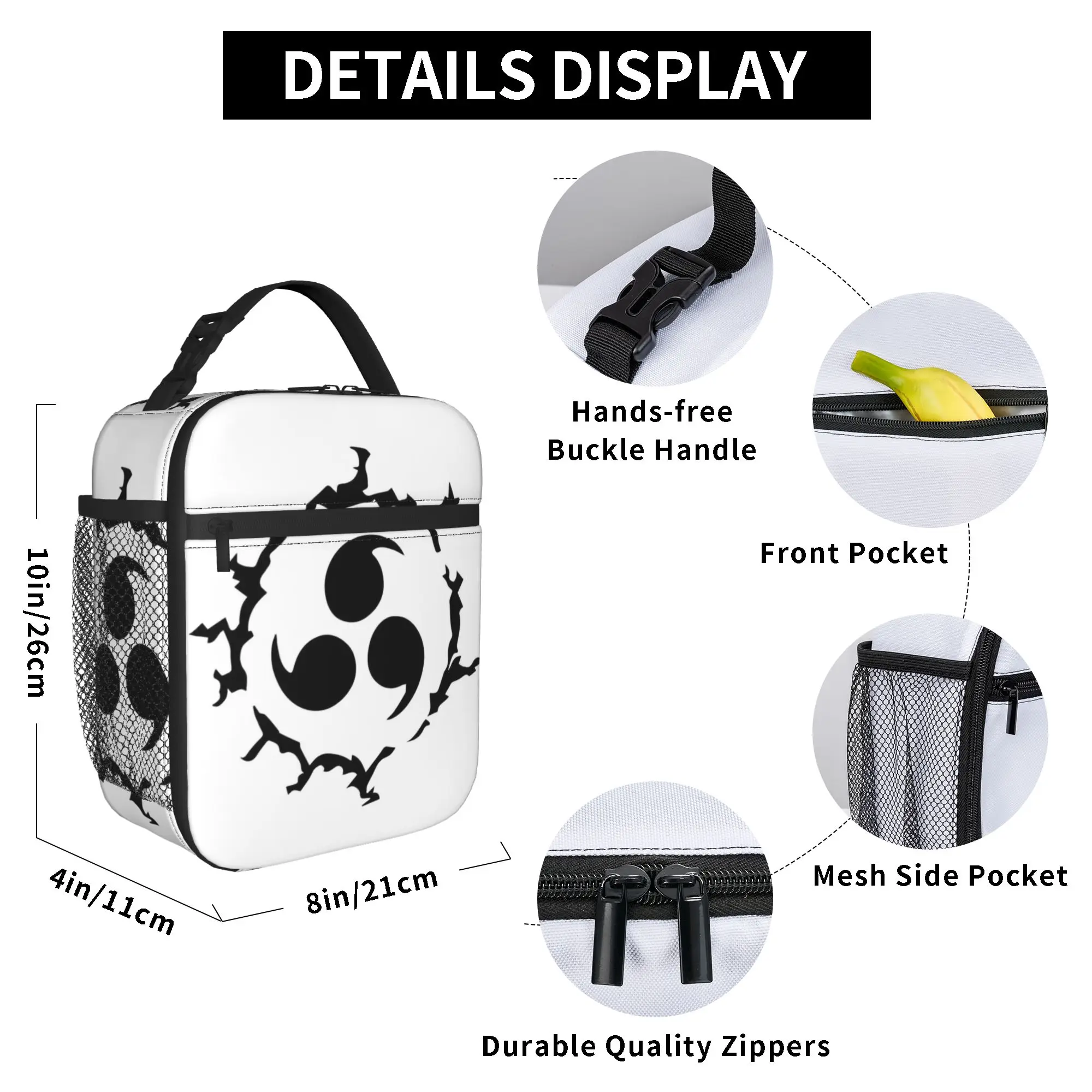 Sasuke's curse mark Narutoes Anime Insulated Lunch Bags Large Reusable Cooler Bag Tote Lunch Box Office  Travel Bento Pouch view 6