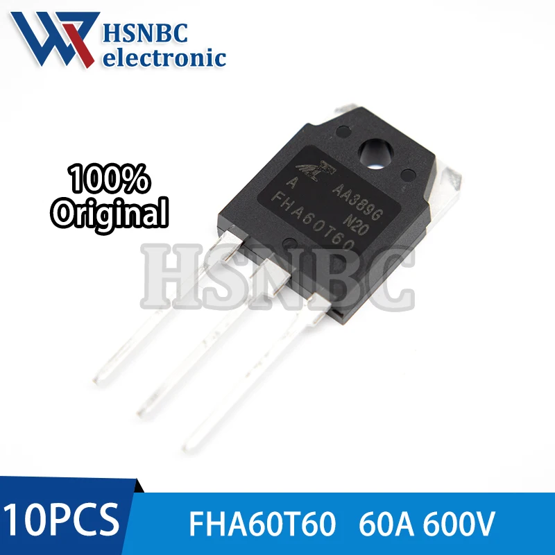 

10PCS FHA60T60 60T60 FHA60T60A TO-3P 600V 60A IGBT Power Transistor 100% New Original