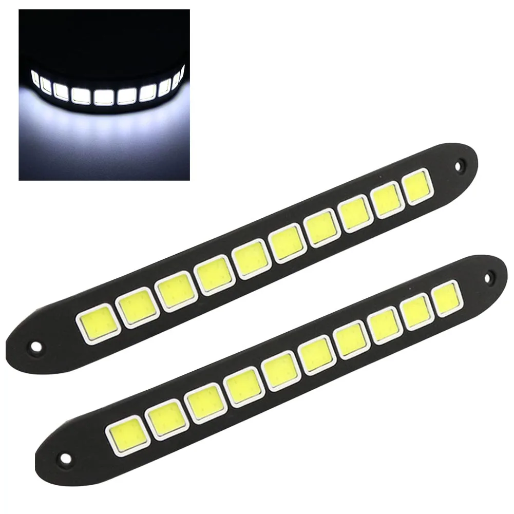 Daytime Running Lights Car Daytime Exterior Flexible Lamp Lights Running Silica Gel+LED Accessories Convenient