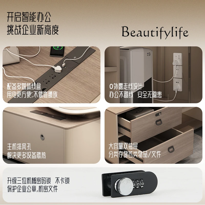 Bureau de luxe léger, chaise moderne simple, grand bureau, bureau et combinaison de chaises