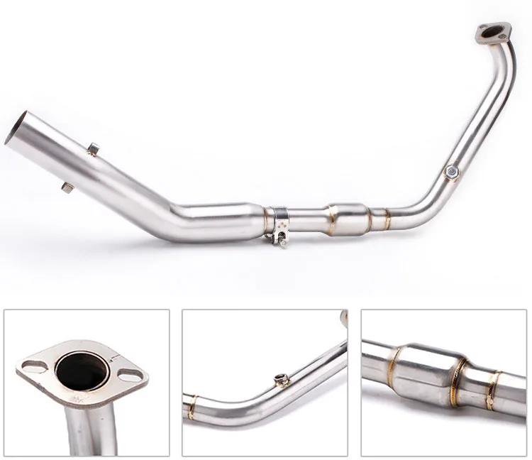 Motorcycle Escape Full System Exhaust Modify Front Link PipeFor Yamaha R125 mt125 R15 V3 MT15 V4 XSR155 XSR125 2017 -  2023