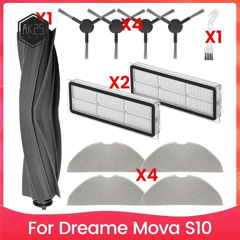 

Комплект аксессуаров AK25 для робота-пылесоса Dreame Mova S10, запасные части, щетки, фильтры, тряпки для уборки.