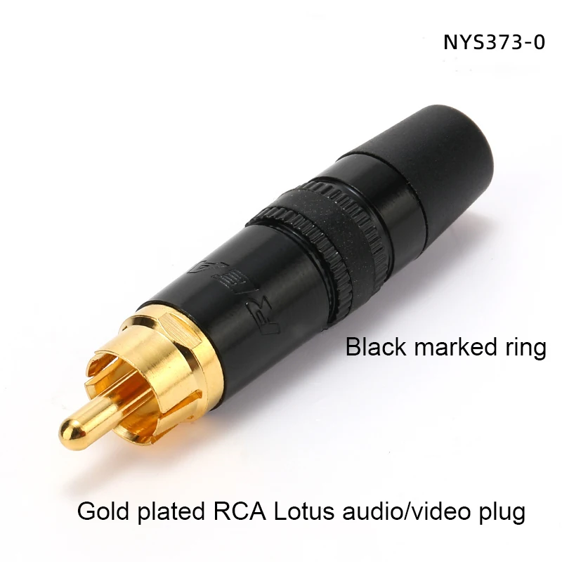 Audiophile Rca NYS373 Jack Plug Koper Rhodium/Vergulde Rca Connector Voor Luidspreker Terminal Audio Kabel Plug Adapters