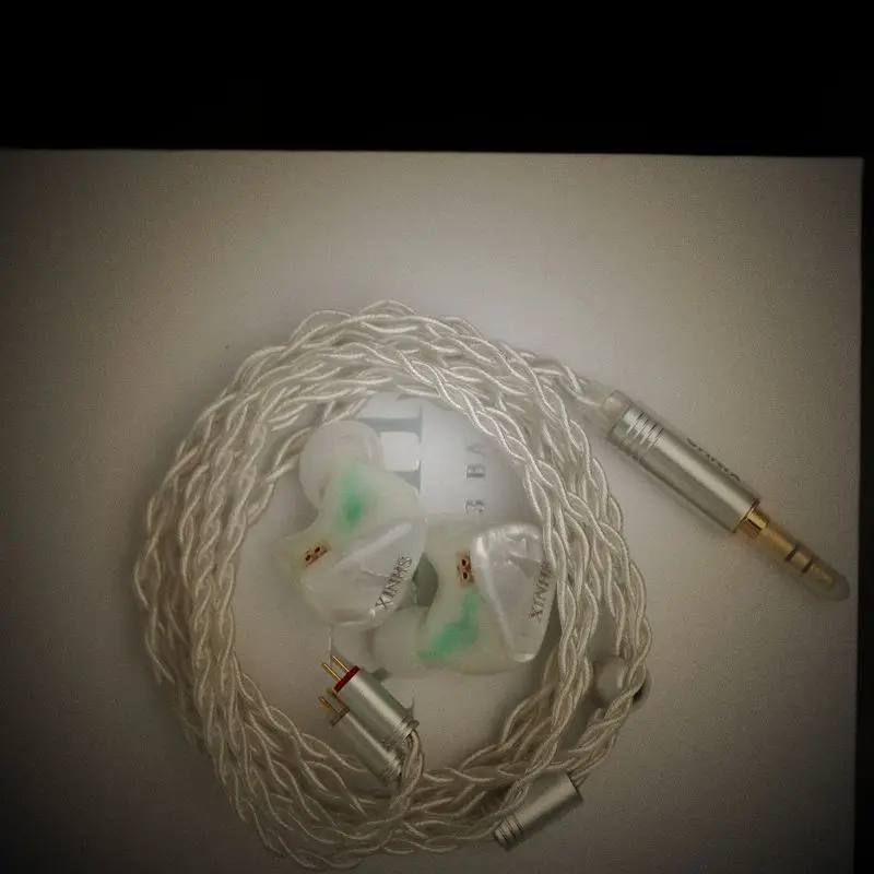 XINHS HS06 earphone berkabel 1DD + 3BA HIFI di telinga earphone gambar 3D resin IEM