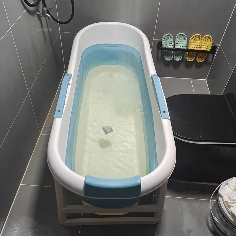 

Simple Plastic Portable Bathtubs Full Body Adult Large Bathtub Foldable Bath Tubs Household Thickened Bath Bidet C