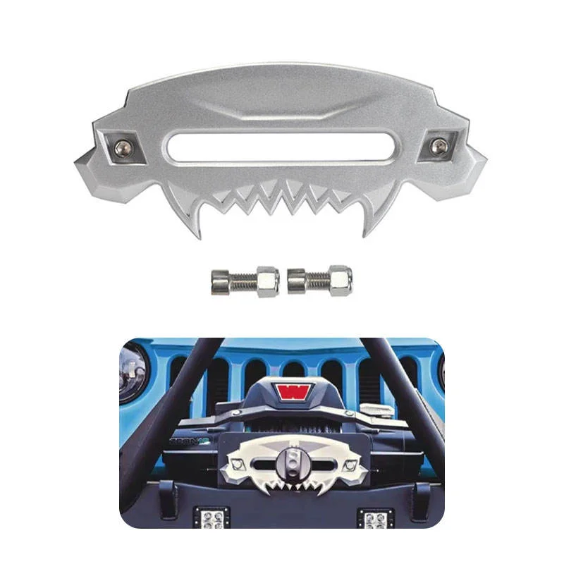 

Universal 4WD parts, off-road vehicle front bumper winch rope guide rail, aluminum winch guide rail adapter