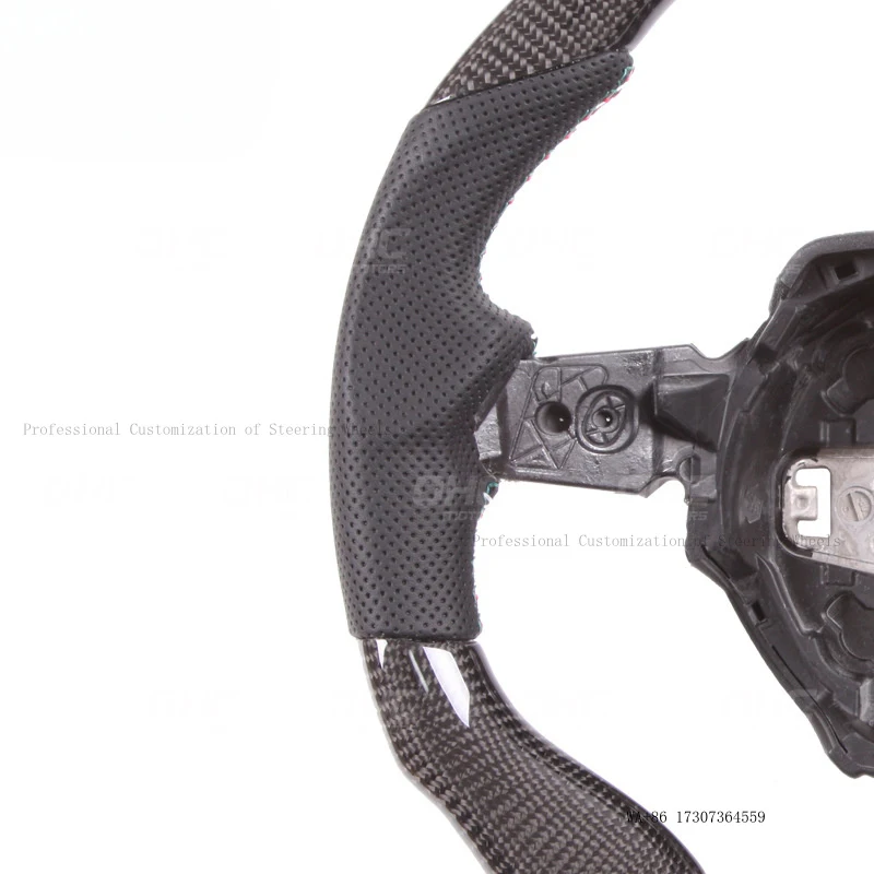 Suitable for Lamborghini Huracan perforated leather carbon fiber modified and upgraded sports racing car steering wheel