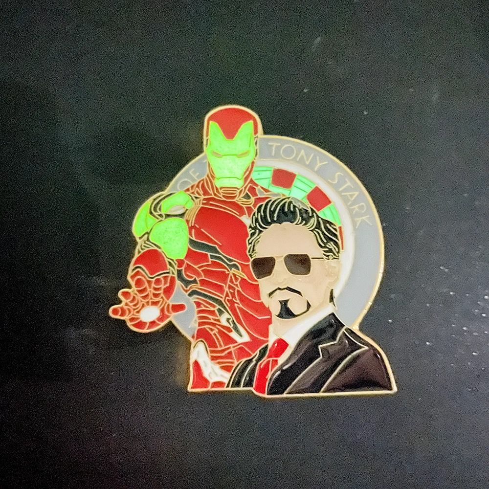 Marvel Superhero Iron Man spilla Tony Stark Metal smalto Badge spilla per Costume zaino accessori per gioielli spilla da giacca