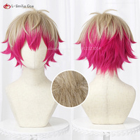 Anime Alexis Ness Cosplay Wigs 32cm Linen Rose Mixed Wigs Cosplay Anime Cosplay Wig Heat Resistant Synthetic Hair + Wig Cap