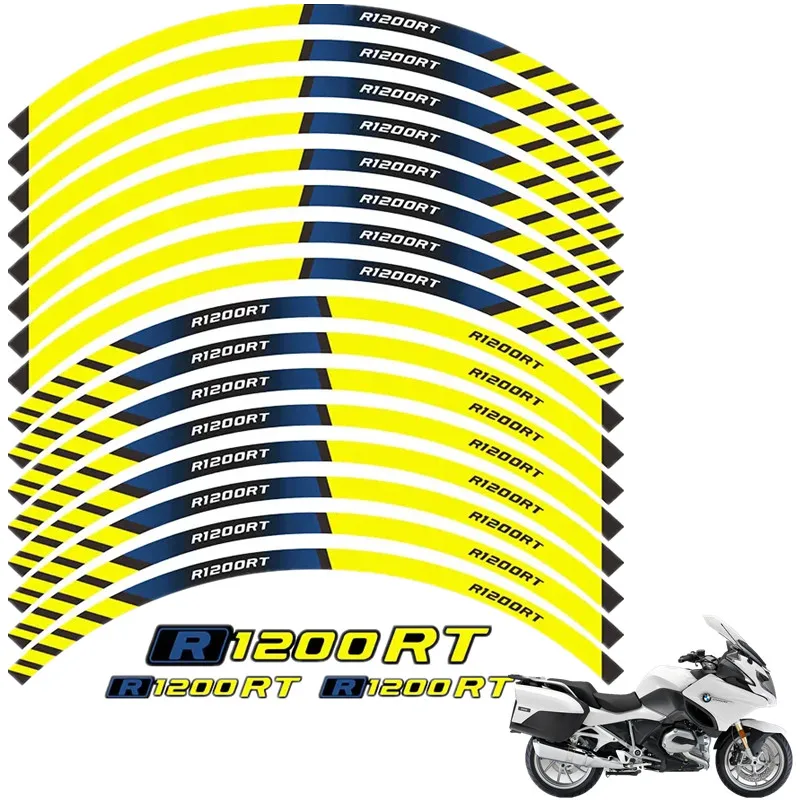 FOR BMW R1200RT Motorcycle Parts Contour Wheel Decoration Decal Sticker R 1200 RT -yellow