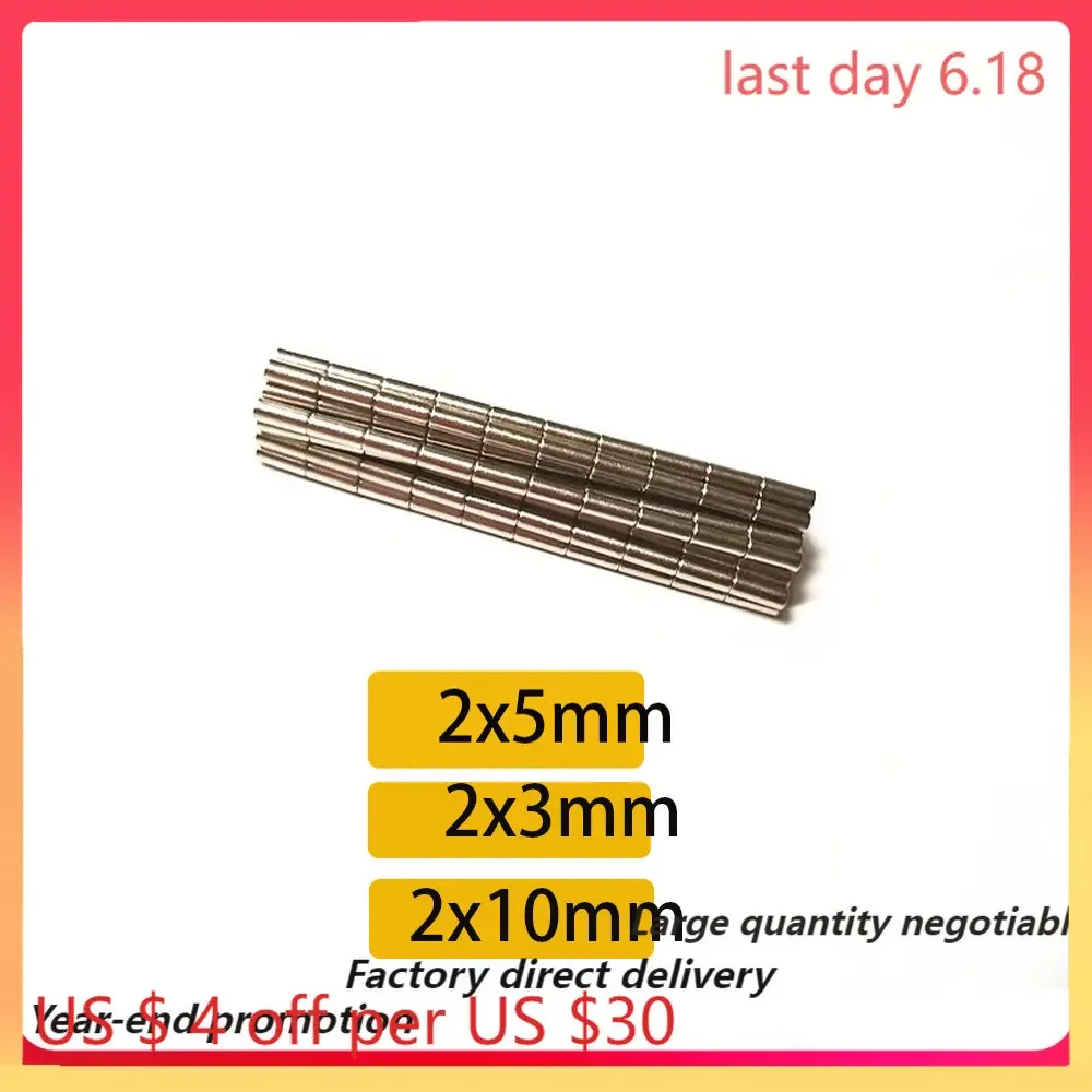 

N35 2x3 2x5 2x10mm Round Mini Magnet 2*3 Super Powerful Neodymium Magnets Small Search Magnetic Handmade Fridge DIY Aimant