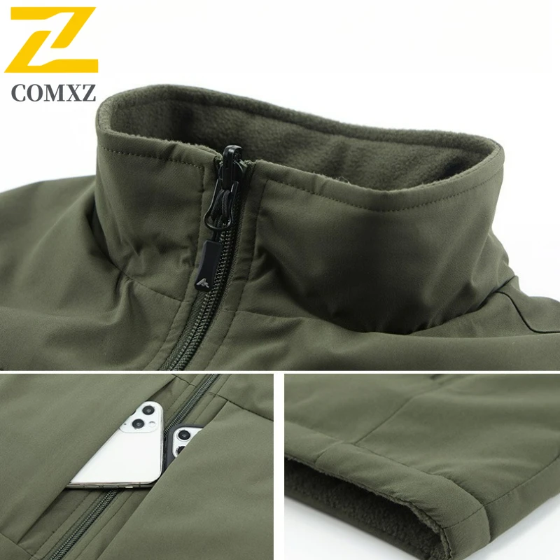 Autumn Outdoor Fishing Vest Men's 2025 New Fleece Warm Multi-pocket Sleeveless Vests Coat Male Hunting Running Sports Waistcoat