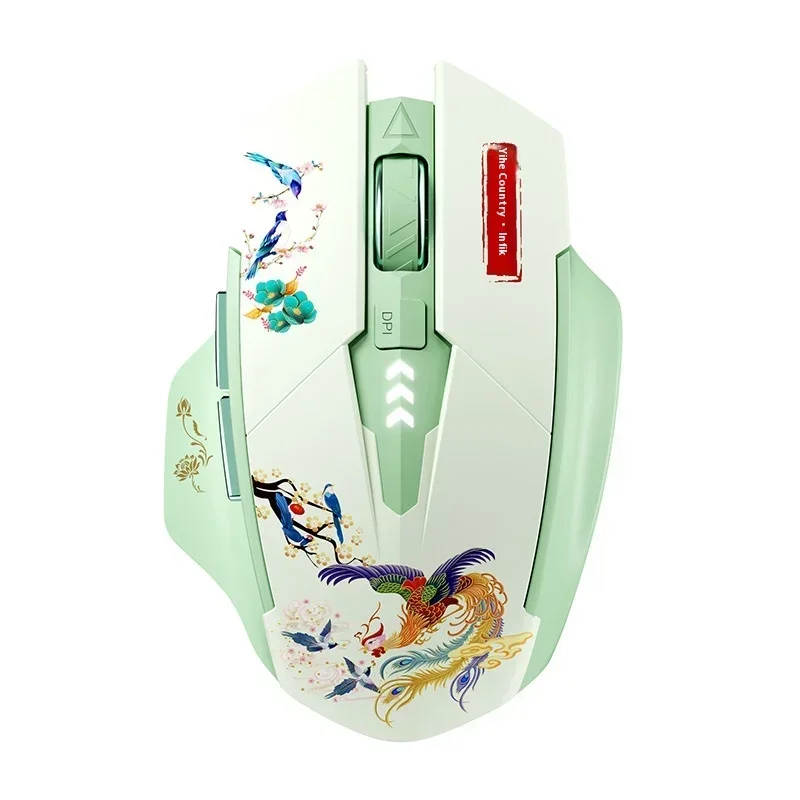 Imagem -05 - Wireless Bluetooth Tri-mode Office Mouse Palácio de Verão Mudo Ergonômico Personalizado Gaming Acessórios Presentes Inphic-a10