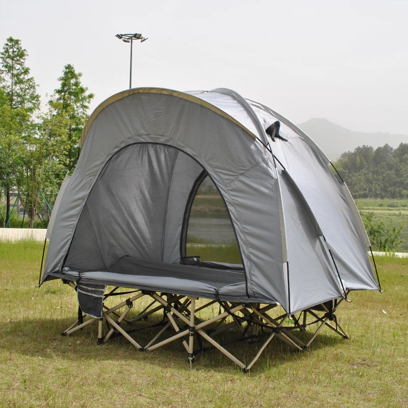 

Double Hiking Tent - PU4000 Waterproof 2 Person Dome Tent with Mesh Netting, Windproof Guy Lines & Ground Tacks, WITHOUT BEDS
