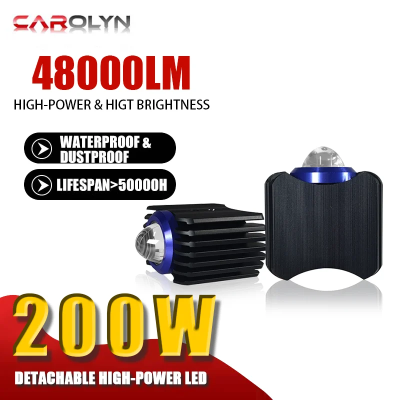 Carolyn 1-2pcs LED motorcycle spotlights driving lights 2color motorcycle headlights universal car modification auxiliary lights