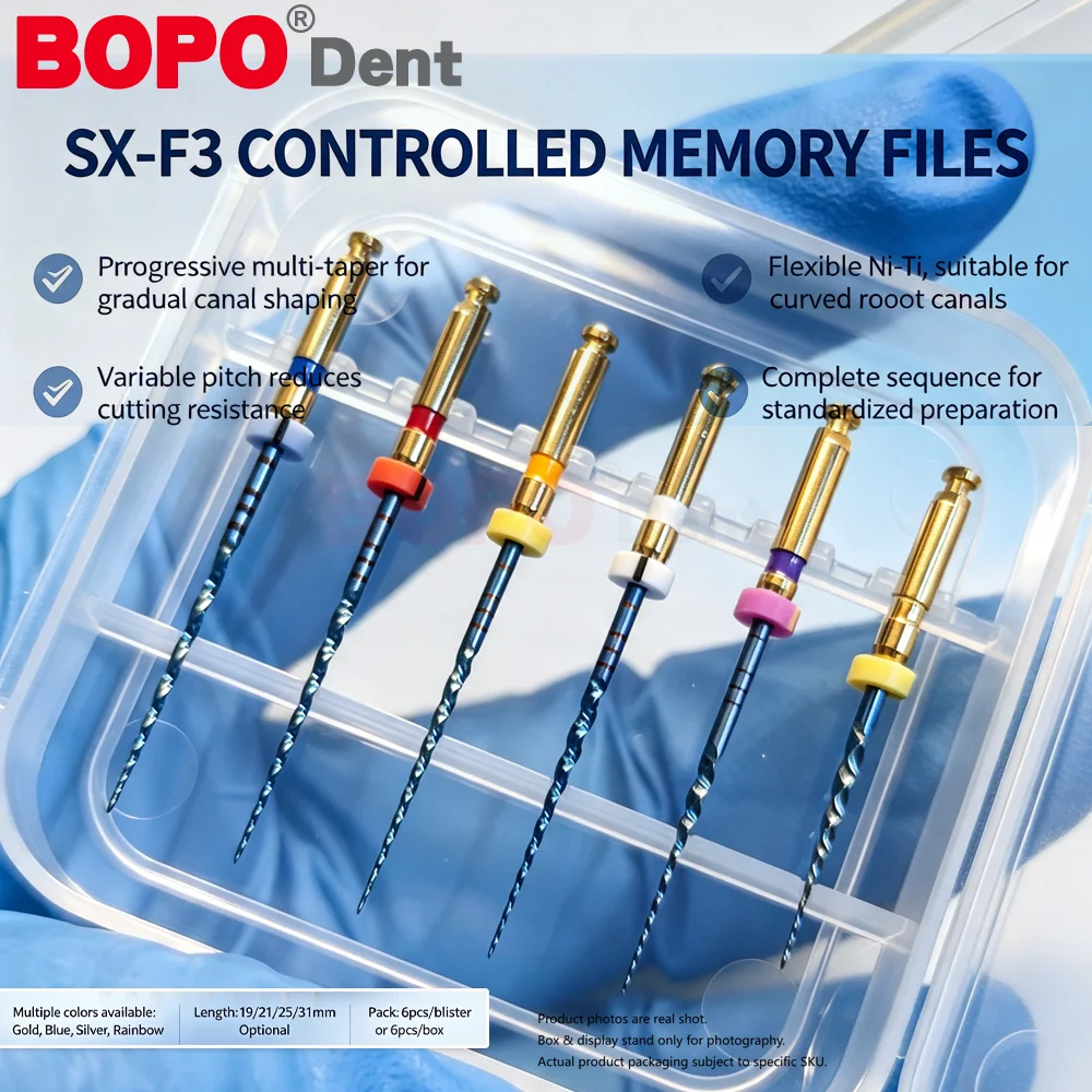 25mmSX-F3 Dental Engine Use Endo S1 File Blue NiTi Super Rotary Heat Activated Endodontic Canal Root Files F4 F5 Dentistry Tools