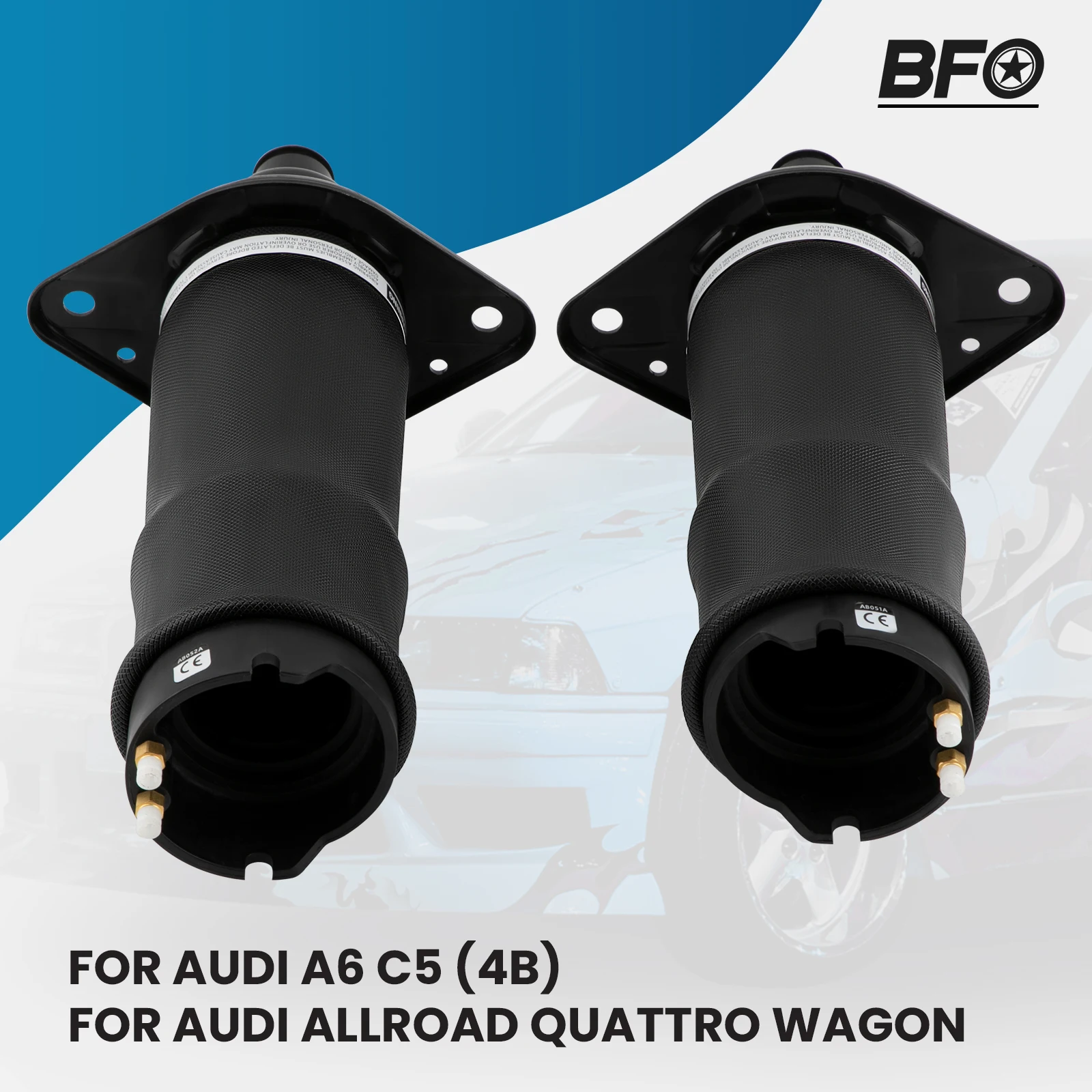 

2X Rear L+R Air Suspension Spring Bag for Audi A6 C5 4B Allroad Quattro Wagon A6 C5 4B 2001 2002 03 04 4Z7616051A