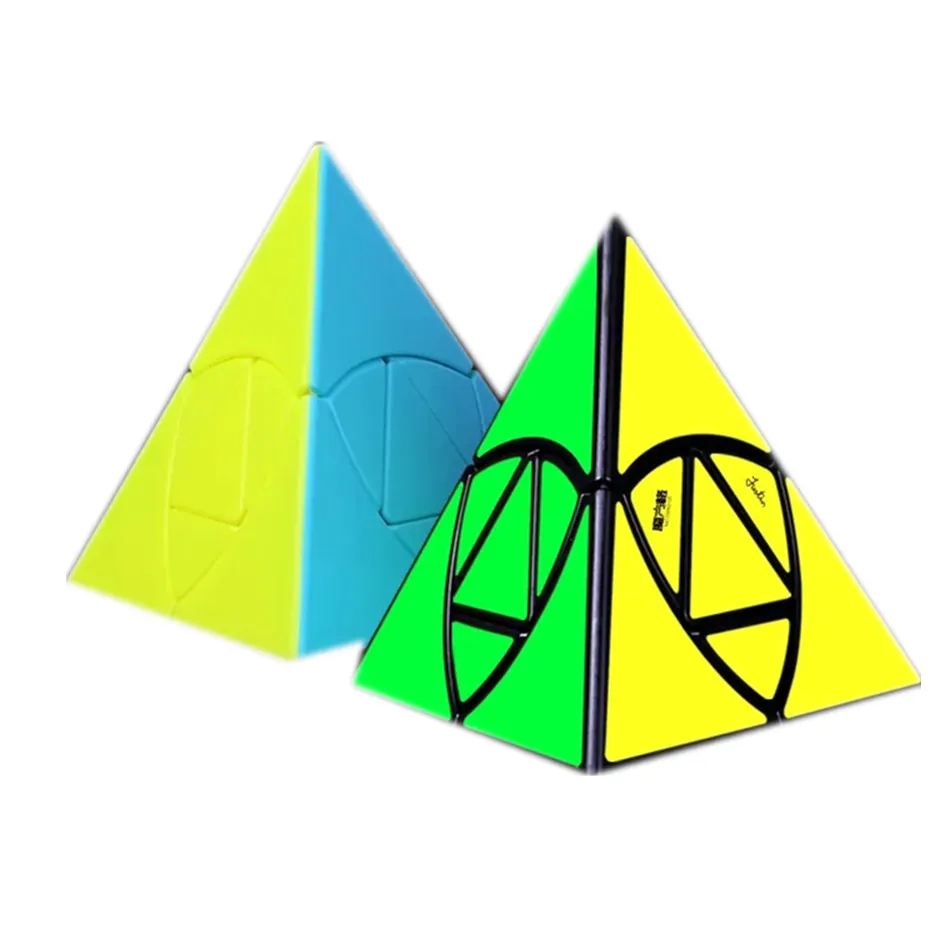 QiYi Mofangge Clover Coin Tetrahedron Pyramid Magic Cube Newest Clover Magic Cube Strange Shape Magic Cube Toy kids Gift