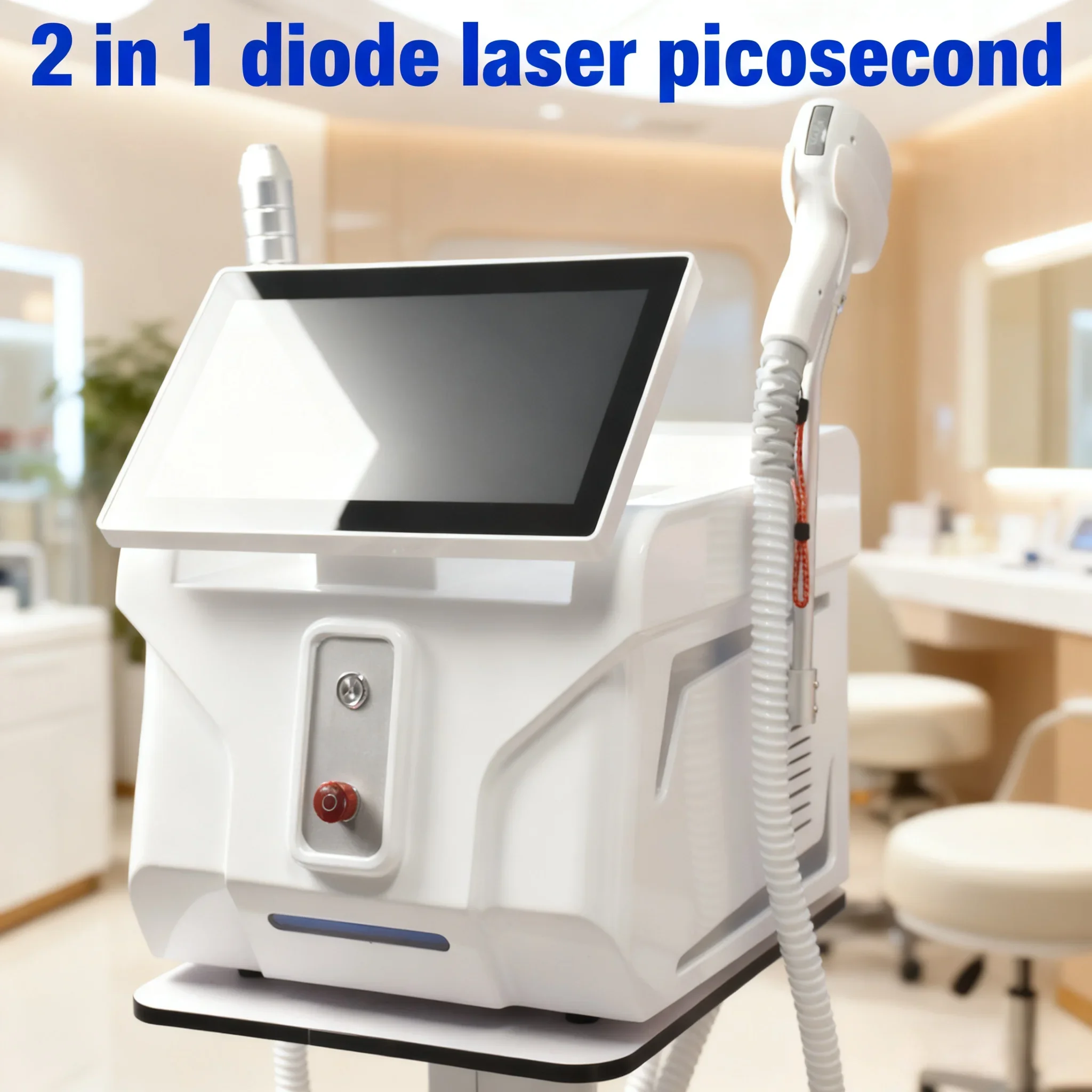 Multifunctional 2 In 1 Diode Laser Hair Removal Nd Yag Laser Tattoo Removal Beauty Device