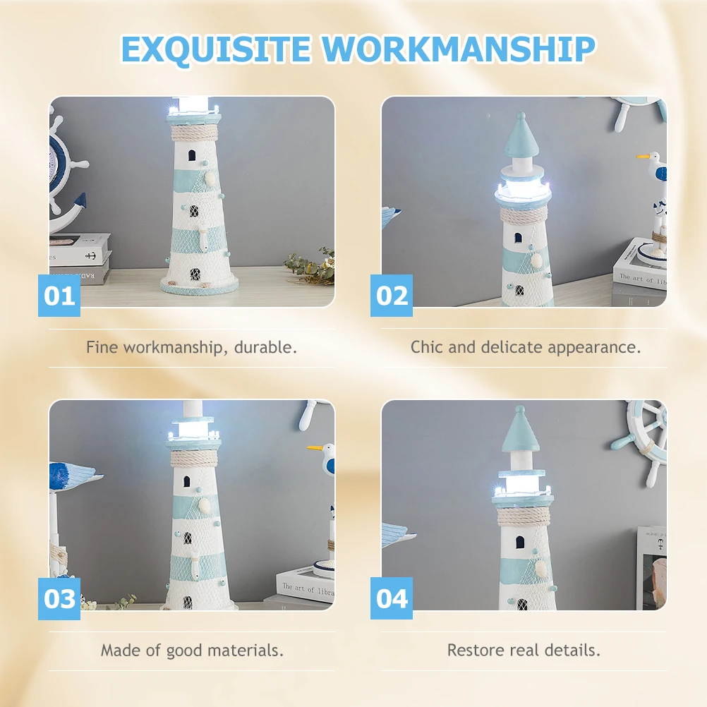 

Lighthouse naments Home Decor Mediterranean Style Adornment Nautical Theme Mediterranean Style Lighthouse Gift