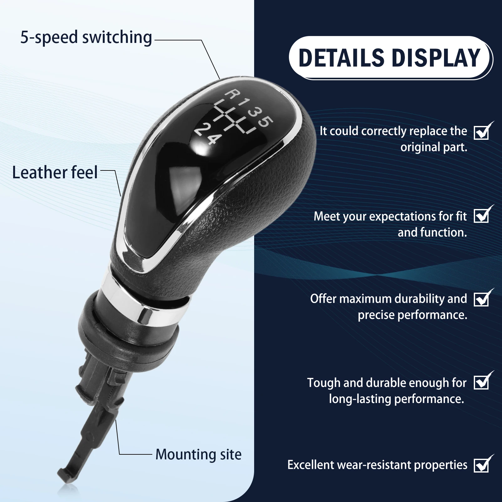 

Автомобильная ручка для Vauxhall Opel Meriva B 2010-2017, ручная ручка переключения передач, шаровая 5-скоростная ручная рычаг переключения передач, рычаг переключения передач