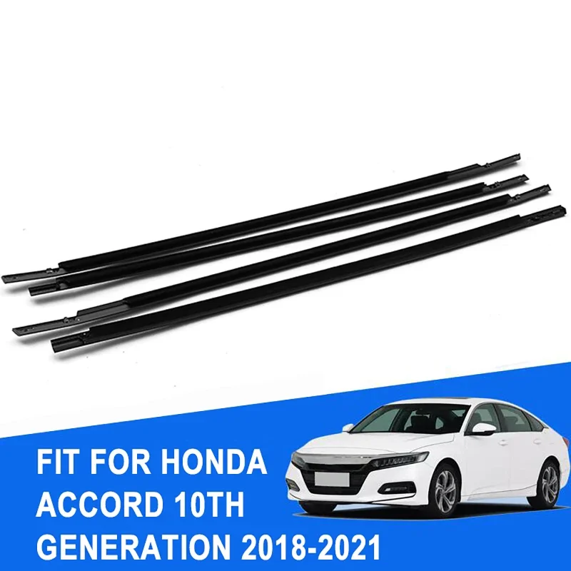 

Car Side Window Weatherstrips Door Window Glass Belt Weather Strips Seal Trim For Honda Accord 10th Generation 2018-2021