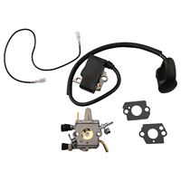 Comprehensive Carburettor Kit with Ignition Coil for Brushcutter Models FS120 FS200 FS250 For FS300 FS350 and FS380
