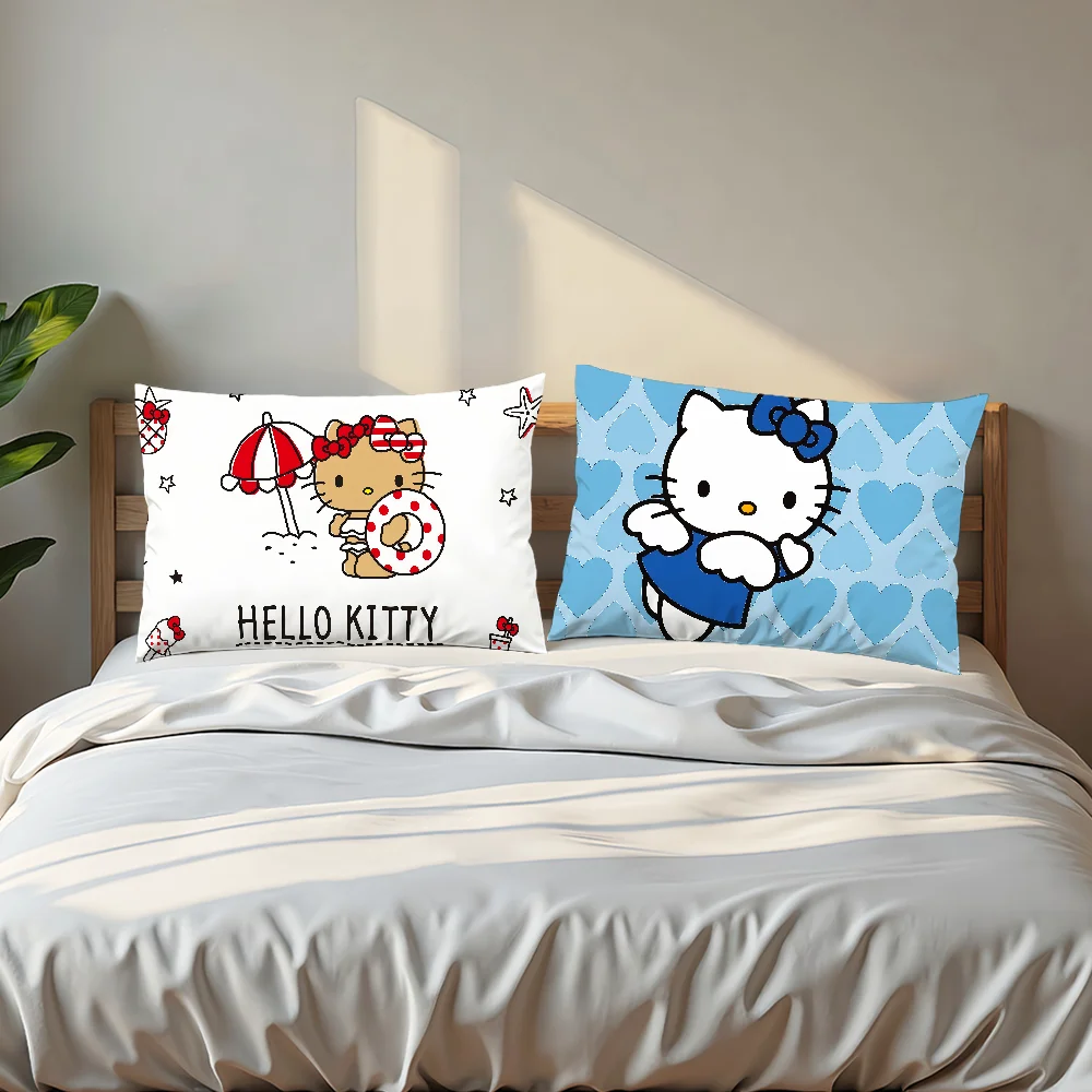 غطاء الوسادة وسادة مستطيلة لطيفة غطاء SRO أريكة المنزل الكرتون المعيشة القط غرفة الفن مكتب مقهى h-HelloKitty المخدة #5