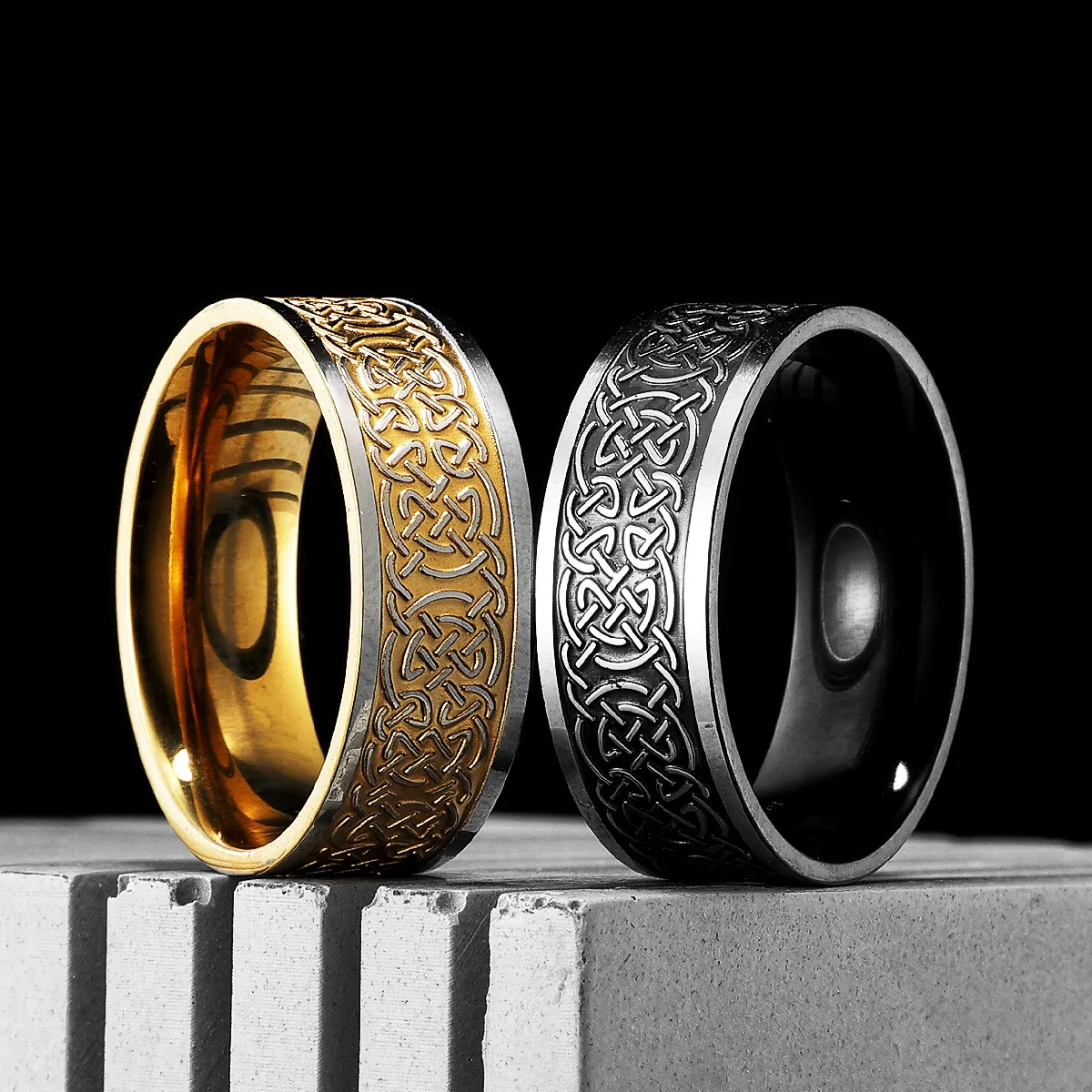 Viking Celtic Knot Men Rings Stainless Steel Vintage New In Punk Cool Stuff Women Jewelry Fashion Accessories Gift Wholesale