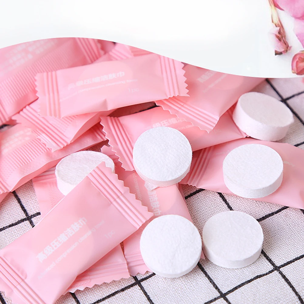 

100 шт. сжатые полотенца для лица, хлопковые одноразовые дорожные портативные мягкие очищающие салфетки для лица, приятные для кожи, сжатые на открытом воздухе