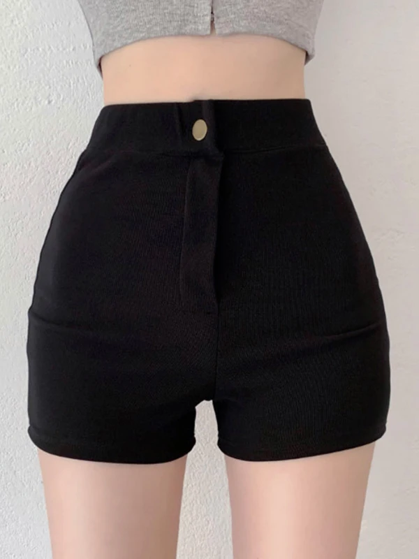 High Waist Black Elastic Sexy Butt Enhancing High Elasticity Hot Pants Women's Shorts Dongda Gate New Arrival Versatile Slimming