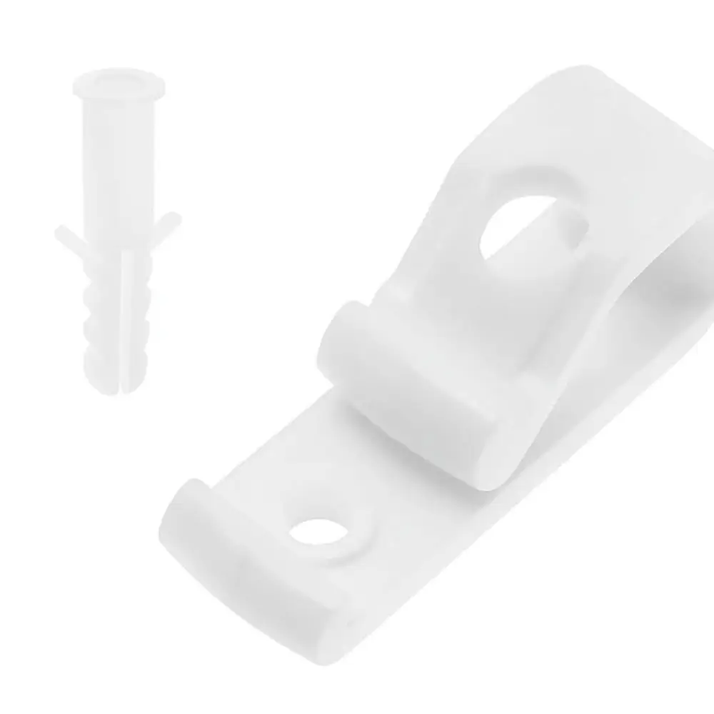 Plastic Double Hole Cord Hook Roller Blind Chain Tensioning Holder Wall Mount Hardware For Window Curtain Parts