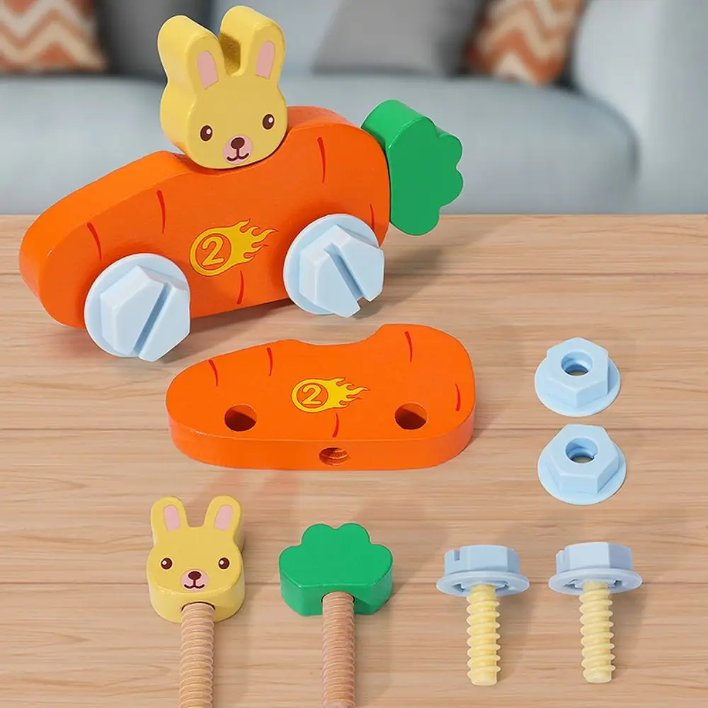 Caja de herramientas de madera, caja de herramientas de rompecabezas Montessori, juego de desmontaje, herramientas de juego de simulación, herramienta de reparación de simulación de montaje